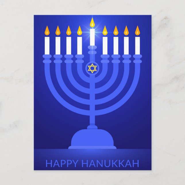 Cartão Postal Feliz Hanukkah (Frente)