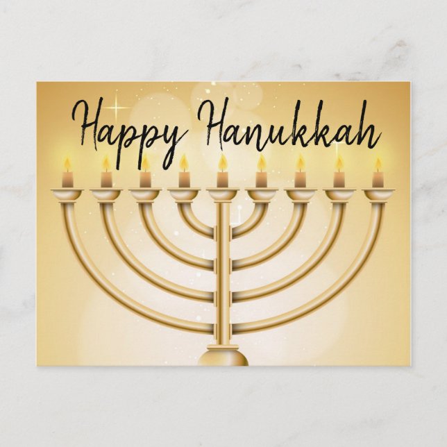 Cartão Postal Feliz Hanukkah (Frente)