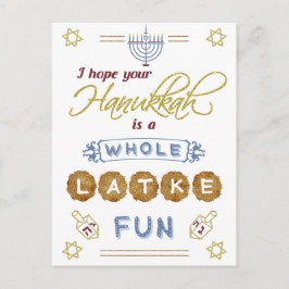 Cartão Postal Feliz Hanukkah, Engraçado!
