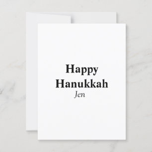 Cartão Postal Feliz Hanukkah, seu nome de imagem de texto editáv