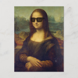 Cartão Postal Feliz Hipster, Mona Lisa, Engraçado