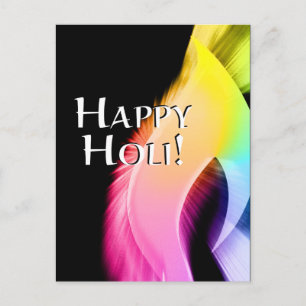 Cartão Postal feliz holi (luz de cor)
