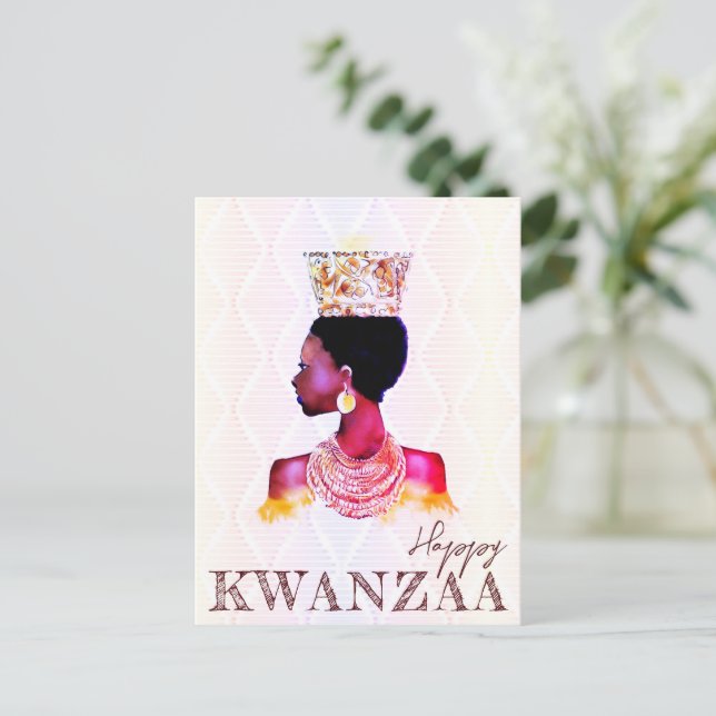 Cartão Postal Feliz Kwanzaa (Em pé/Frente)