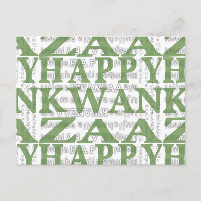 Cartão Postal Feliz Kwanzaa Moderno (Frente)