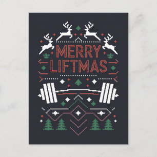 Cartão Postal Feliz Levantamento de Natal Natal Academia Papai N