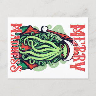Cartão Postal Feliz Madness - Papais noeis Cthulhu encaram
