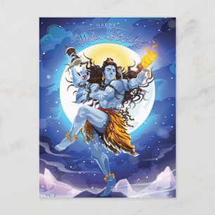Cartão Postal Feliz Maha Shivratri, Senhor Shiva
