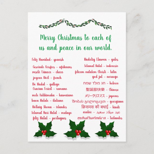 CARTÃO POSTAL FELIZ NATAL (Frente)