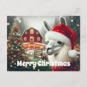 Cartão Postal Feliz Natal Alpaca