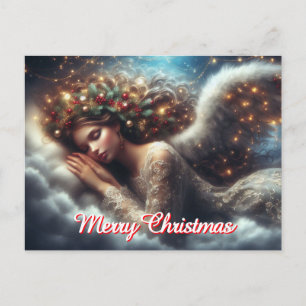 Cartão Postal Feliz Natal Anjo Adormecido