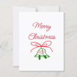 Cartão Postal Feliz Natal arco verde-jingle na moda