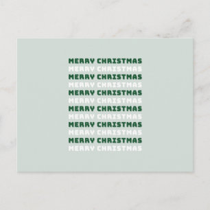 Cartão Postal Feliz Natal, Arte de Natal Verde, Férias