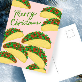 Cartão Postal FELIZ NATAL Avalanche de Taco Férias Deliciosas