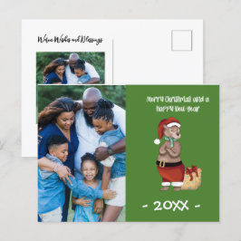Cartão Postal Feliz Natal Bear Família Foto de Natal