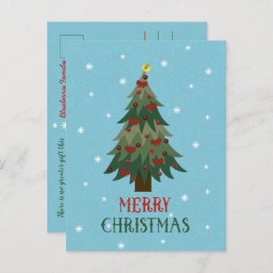 Cartão Postal Feliz Natal - Cartão-postal da árvore de Natal