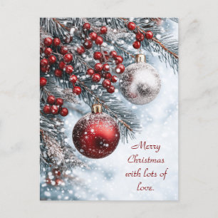 Cartão Postal Feliz Natal com muito amor.