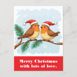 Cartão Postal Feliz Natal com muito amor.