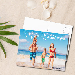 Cartão Postal Feliz Natal da família Mele Kalikimaka