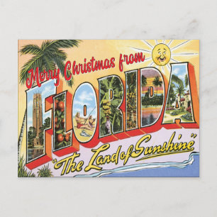 Cartão Postal Feliz Natal da Flórida