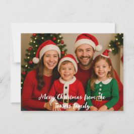Cartão Postal Feliz Natal Da Foto