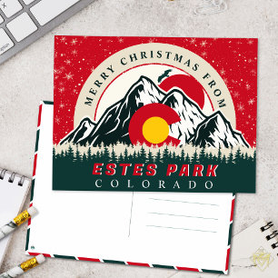 Cartão Postal Feliz Natal Das Cidades Do Estes Park Colorado