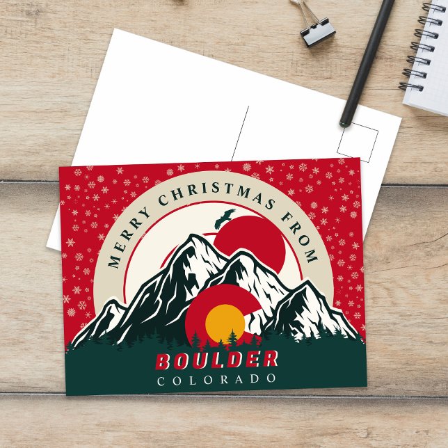 Cartão Postal Feliz Natal De Boulder Colorado Souvenirs (Criador carregado)