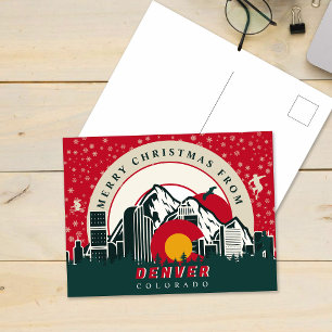 Cartão Postal Feliz Natal De Denver Colorado Souvenirs