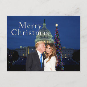 Cartão Postal Feliz Natal de Donald e Melania