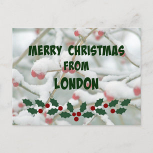Cartão Postal Feliz Natal de Londres