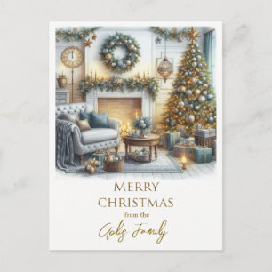 Cartão Postal Feliz Natal de nossa casa para a sua 