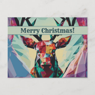 Cartão Postal Feliz Natal Deer