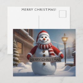 Cartão Postal Feliz Natal Desejos Cheios De Alegria E Amor