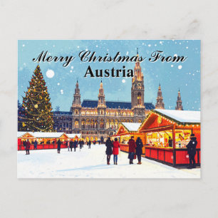 Cartão Postal Feliz Natal do Mercado Austríaco
