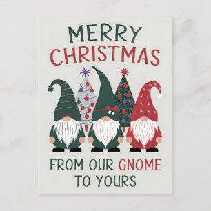 Cartão Postal Feliz Natal Do Nosso Gnomo Para o Seu Natal