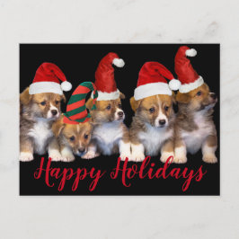 Cartão Postal Feliz Natal dos Cães Felizes