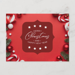 Cartão Postal Feliz Natal e Feliz ano novo
