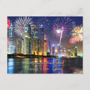 Cartão Postal Feliz Natal e Feliz ano novo