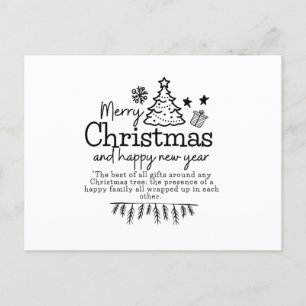 Cartão Postal Feliz Natal e feliz ano novo