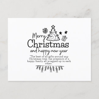 Cartão Postal Feliz Natal e feliz ano novo