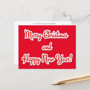 Cartão Postal Feliz Natal e Feliz ano novo