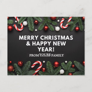 Cartão Postal Feliz Natal e Feliz ano novo