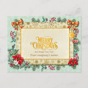 Cartão Postal Feliz Natal e Feliz Ano Novo Pelo Amor