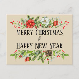 Cartão Postal Feliz Natal e Feliz ano novo Personalizados