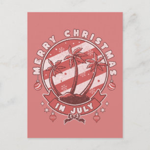 Cartão Postal Feliz Natal em julho