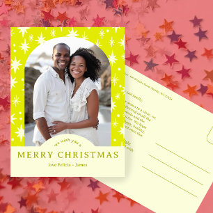 Cartão Postal FELIZ NATAL Estrelas Férias ARQUIVO PERSONALIZADO