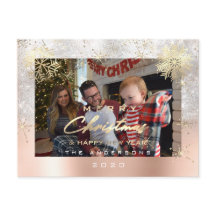 Feliz Natal Feliz Ano Dourado Foto da Glitter