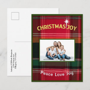 Cartão Postal Feliz Natal Feliz Feriados Xadrez Madras