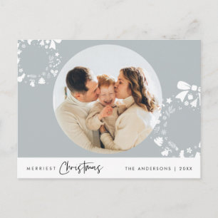 Cartão Postal Feliz Natal, Feliz Foto Da Família Xmas