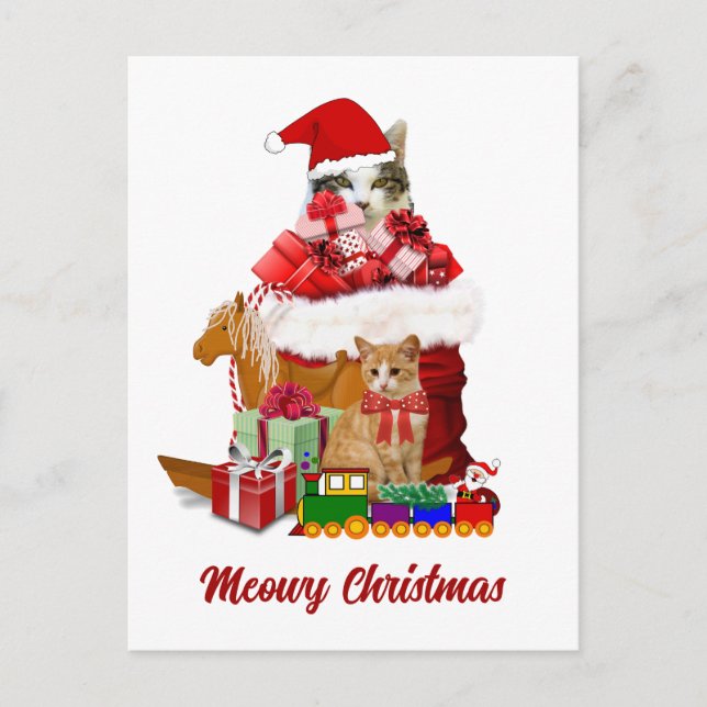 Cartão Postal Feliz Natal Feriado (Frente)