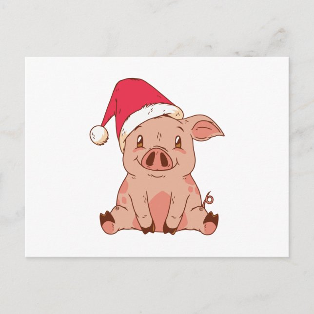 Cartão Postal Feliz Natal Fofo (Frente)